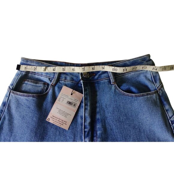 Missguided Women's Size 4R Light Blue Comfort Stretch Sculpt Split Hem Jeans NWT - Picture 10 of 12